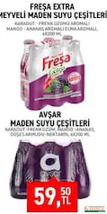 FREŞA EXTRA MEYVELİ MADEN SUYU ÇEŞİTLERİ 6X200 ML fiyat ve kampanya bilgisi